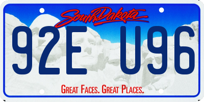 SD license plate 92EU96