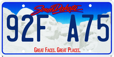 SD license plate 92FA75