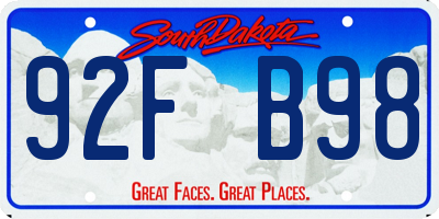 SD license plate 92FB98