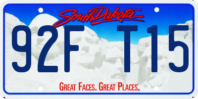 SD license plate 92FT15