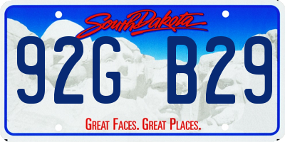 SD license plate 92GB29