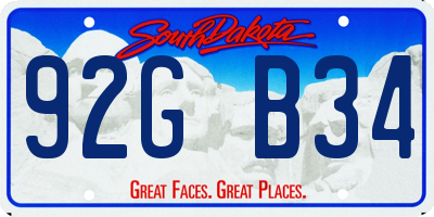 SD license plate 92GB34