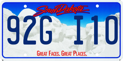 SD license plate 92GI10