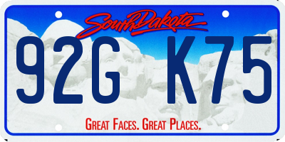 SD license plate 92GK75