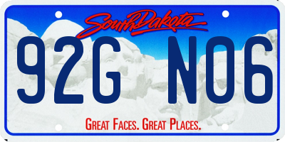 SD license plate 92GN06