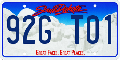 SD license plate 92GT01