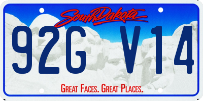 SD license plate 92GV14