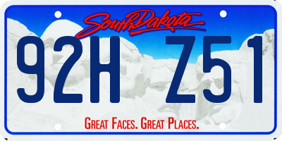 SD license plate 92HZ51
