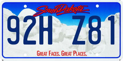 SD license plate 92HZ81