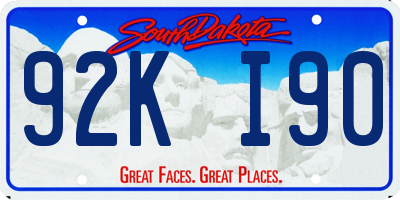 SD license plate 92KI90