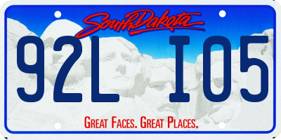 SD license plate 92LI05