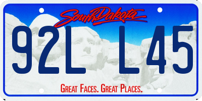 SD license plate 92LL45