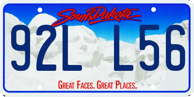 SD license plate 92LL56