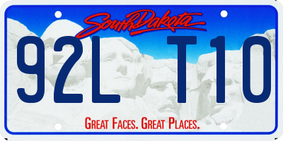 SD license plate 92LT10