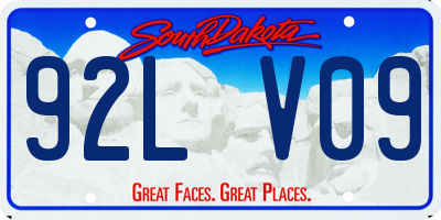 SD license plate 92LV09