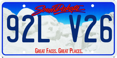 SD license plate 92LV26