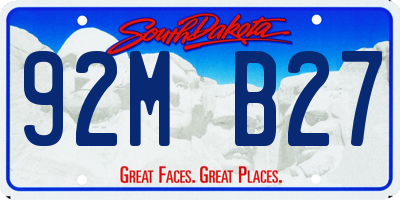 SD license plate 92MB27