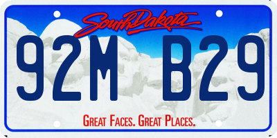 SD license plate 92MB29