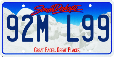 SD license plate 92ML99