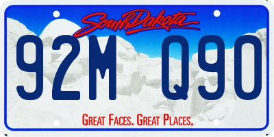SD license plate 92MQ90