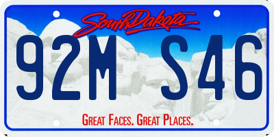 SD license plate 92MS46