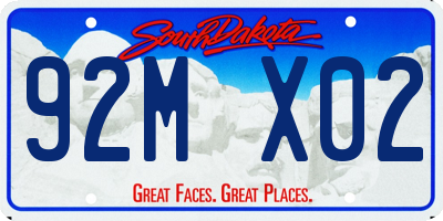 SD license plate 92MX02
