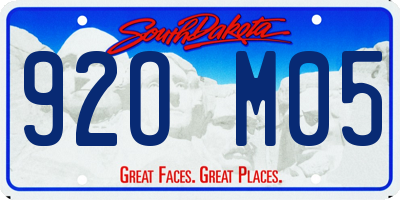SD license plate 92OM05
