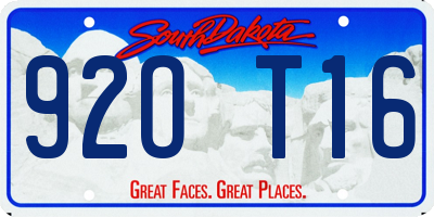 SD license plate 92OT16