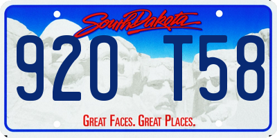 SD license plate 92OT58