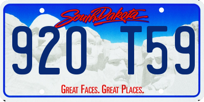 SD license plate 92OT59