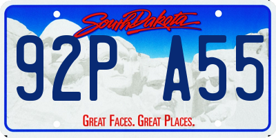 SD license plate 92PA55