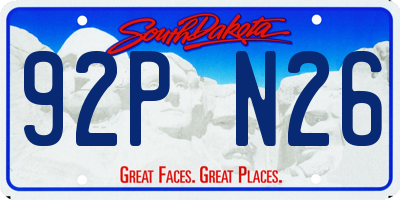 SD license plate 92PN26