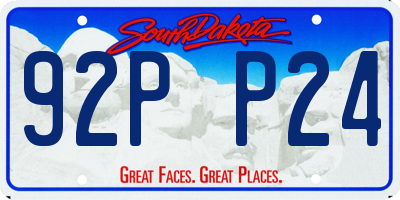 SD license plate 92PP24