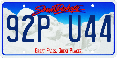 SD license plate 92PU44