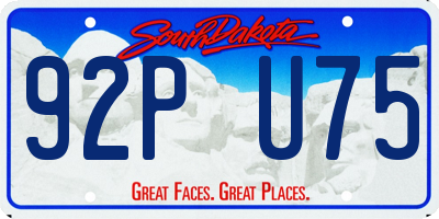 SD license plate 92PU75