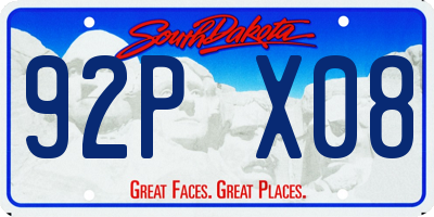 SD license plate 92PX08