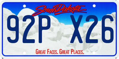 SD license plate 92PX26