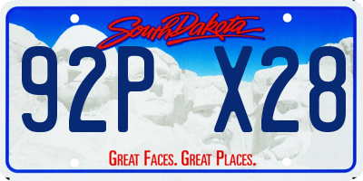 SD license plate 92PX28