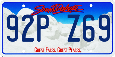 SD license plate 92PZ69