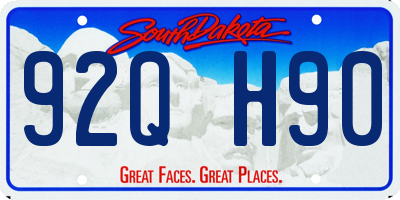 SD license plate 92QH90