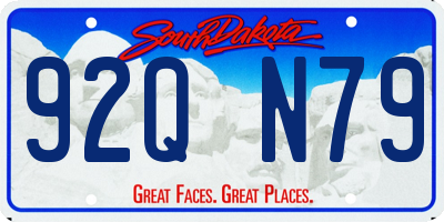 SD license plate 92QN79