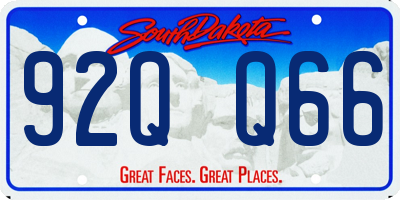 SD license plate 92QQ66