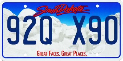 SD license plate 92QX90