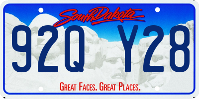 SD license plate 92QY28