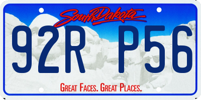 SD license plate 92RP56