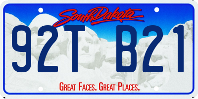 SD license plate 92TB21