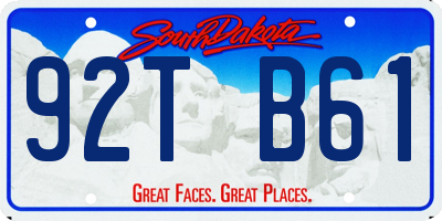 SD license plate 92TB61