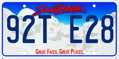 SD license plate 92TE28