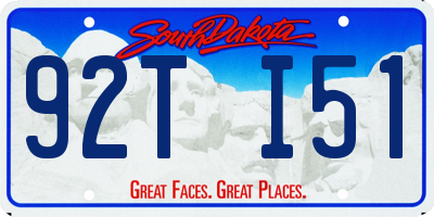 SD license plate 92TI51