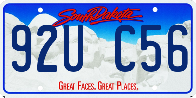 SD license plate 92UC56